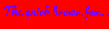 Image with Font Color 7000FF and Background Color FF0000